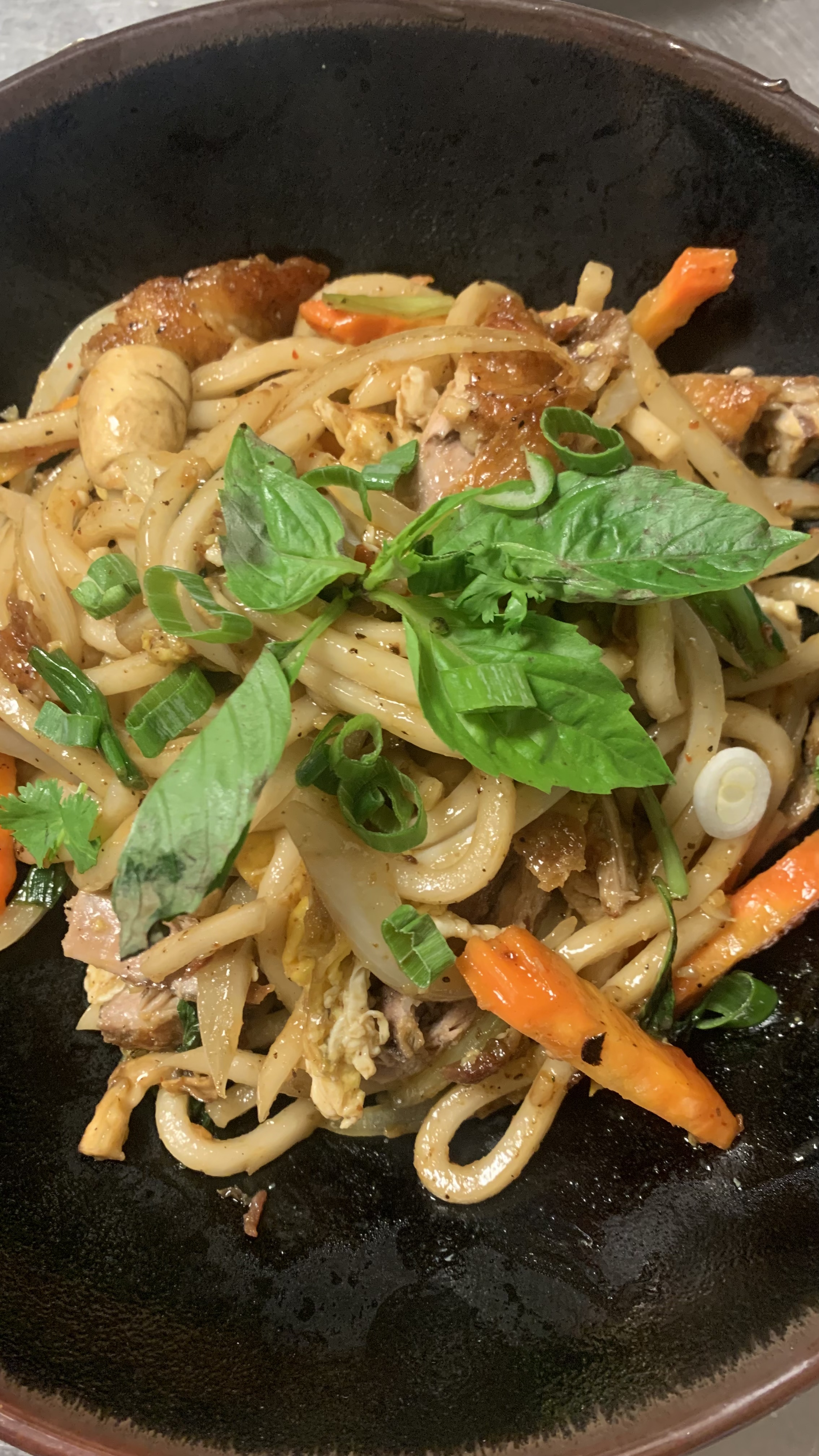 Order Ghang's Spicy Pan-fried Udon Fried Noodles food online from Ghang thai kitchen store, Brooklyn on bringmethat.com