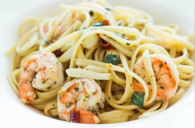 Order Lunch Linguini Scampi. food online from Tuscany Italian Restaurant store, Woodstock on bringmethat.com