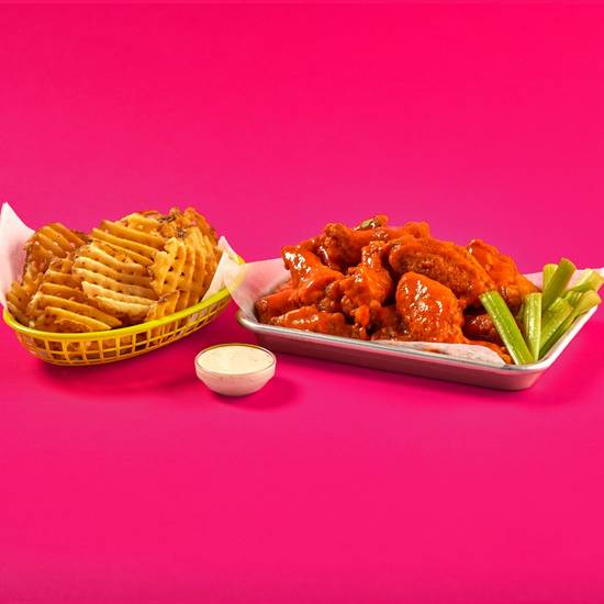 Order 15 pc. Meal for Two food online from Rebel Wings store, Chicago on bringmethat.com