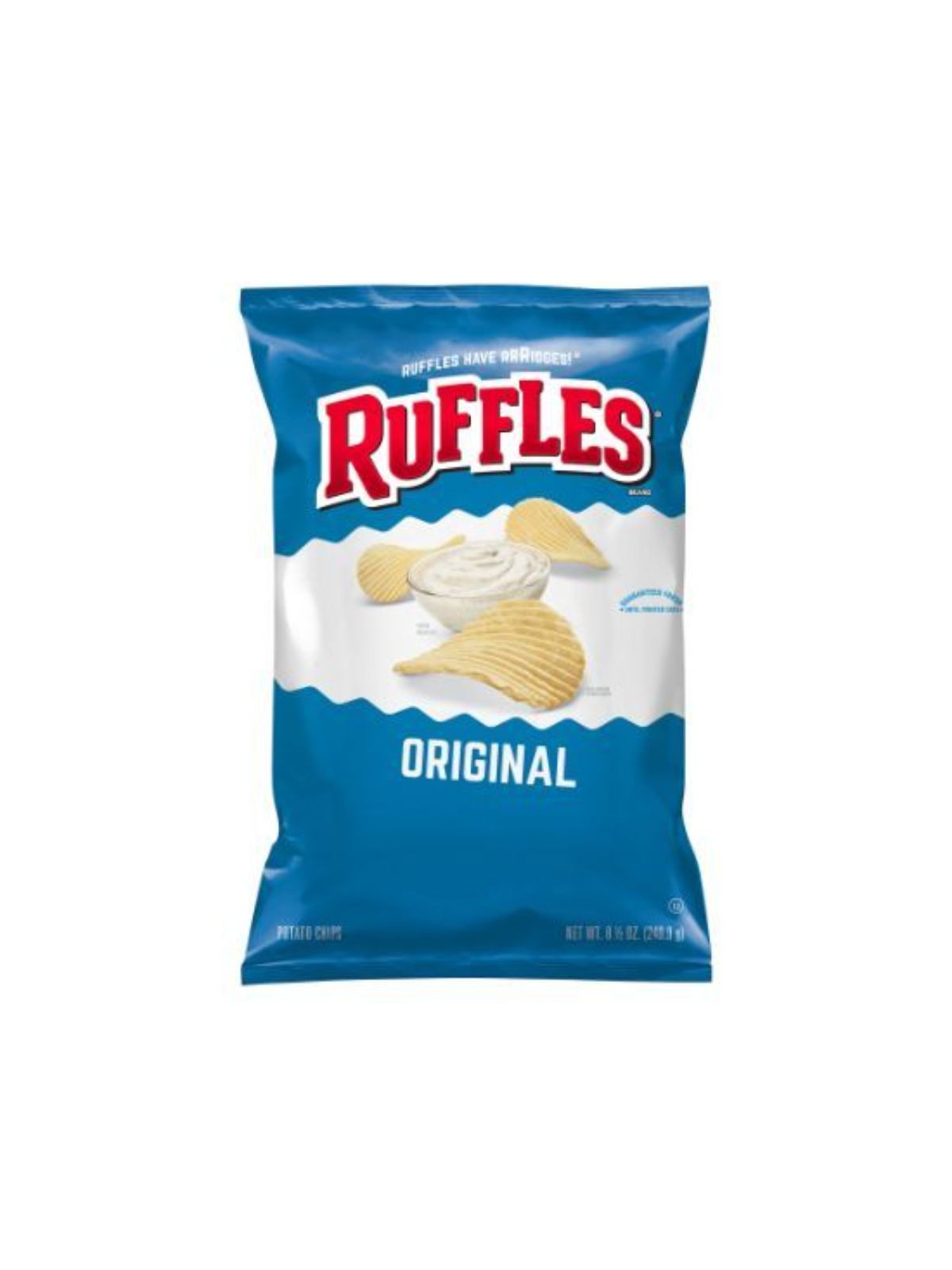 Order Ruffles Potato Chips Original (8.5 oz) food online from Stock-Up Mart store, Los Angeles on bringmethat.com