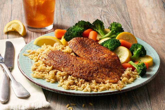 Order Light Blackened Tilapia food online from Cotton Patch Cafe store, Grapevine on bringmethat.com