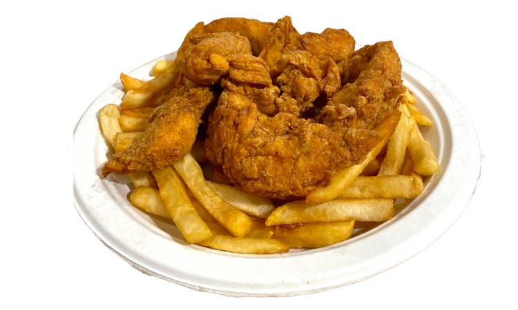 Order 5 Chicken Breast Tenders w/ Connie's Seasoned Fries food online from Connie Chicken And Waffles store, Wilmington on bringmethat.com