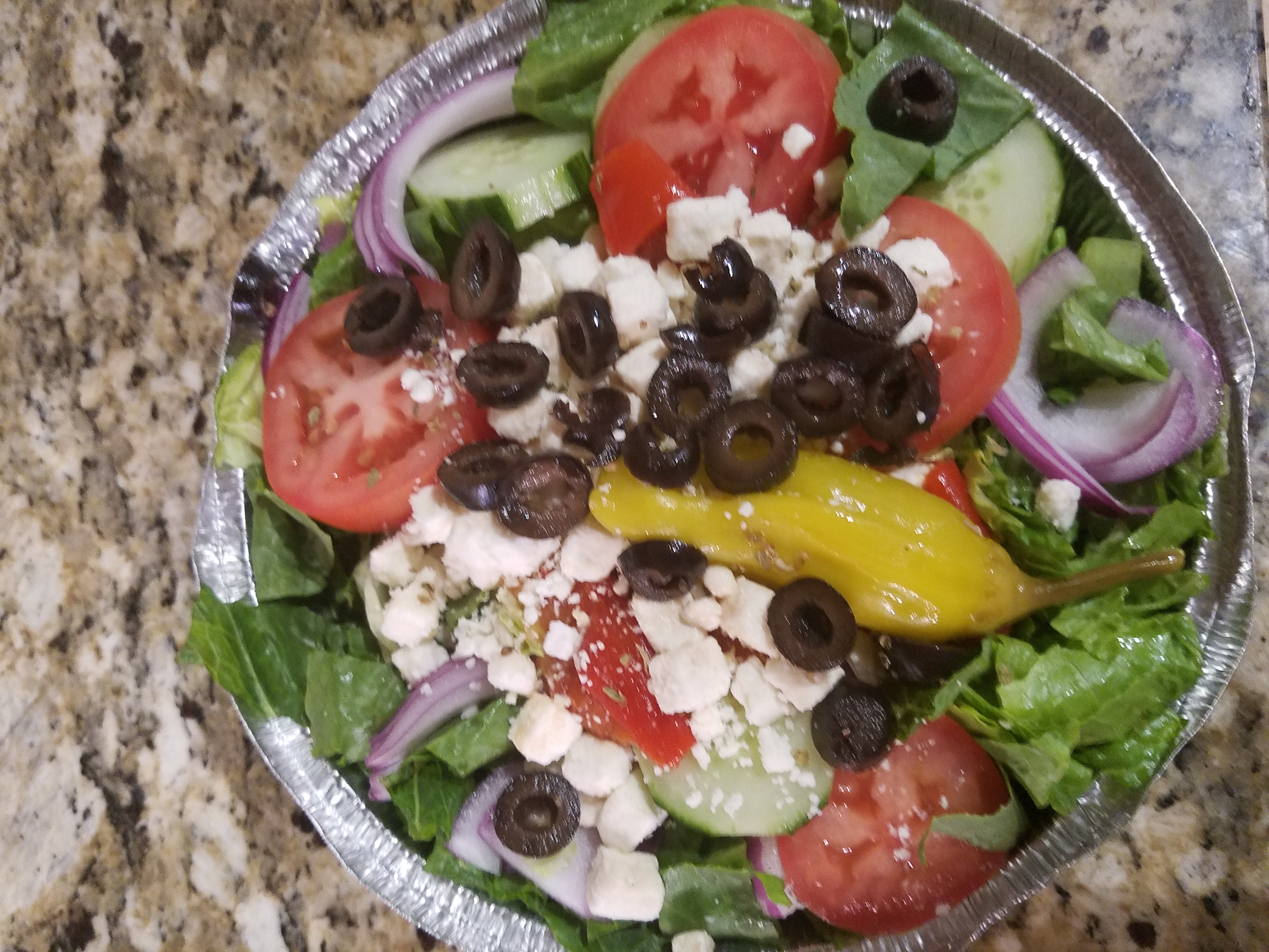 Order Mediterranean Salad food online from Our Place Pizza & Catering store, Edison on bringmethat.com