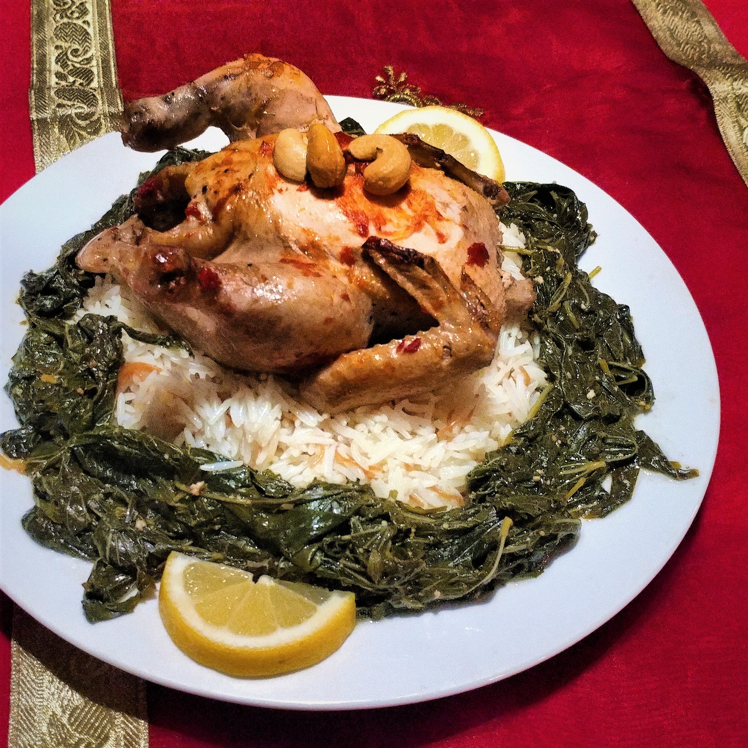 Order Cornish Game Hen "Molokhia" food online from The Olives Branch store, San Juan Capistrano on bringmethat.com