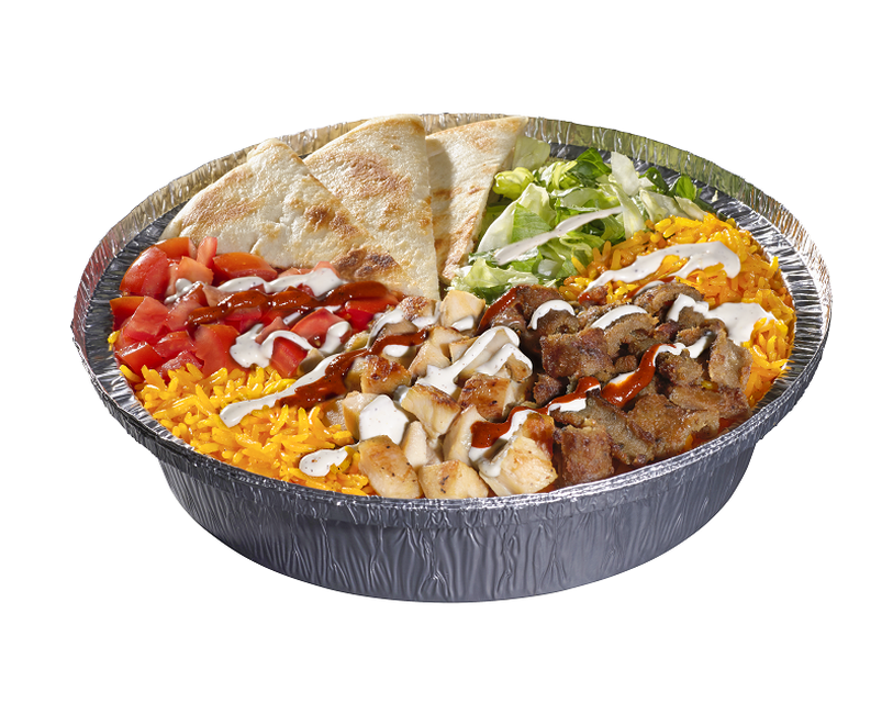 Order Chicken & Beef Gyro Platter food online from The Halal Guys store, Rowland Heights on bringmethat.com