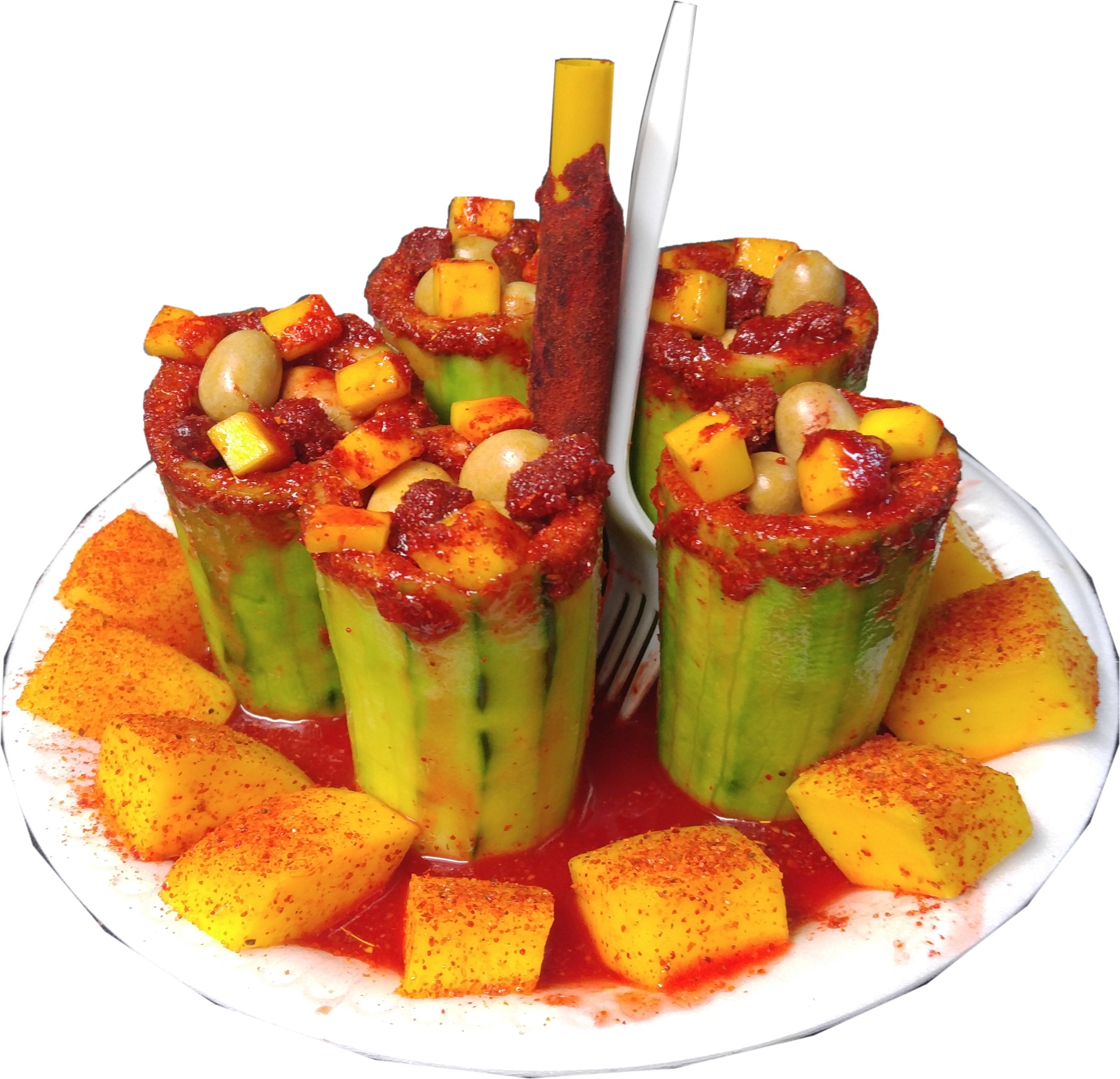 Order CRAZY CUCUMBER food online from Los Mexicanos Frutas & Antojos store, Fresno on bringmethat.com