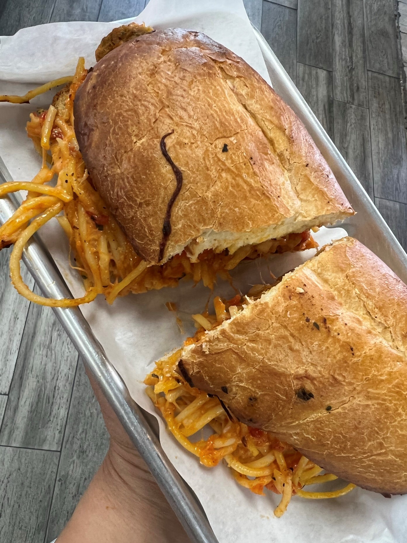 Order Spaghetti And Meatball Sandwich food online from Magic Mike Pizza store, Westminster on bringmethat.com