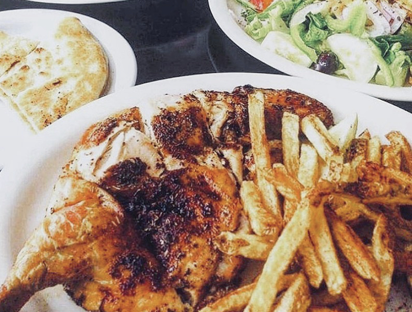 Order Baked Half Chicken  food online from Mad Greek Cafe store, Charlotte on bringmethat.com