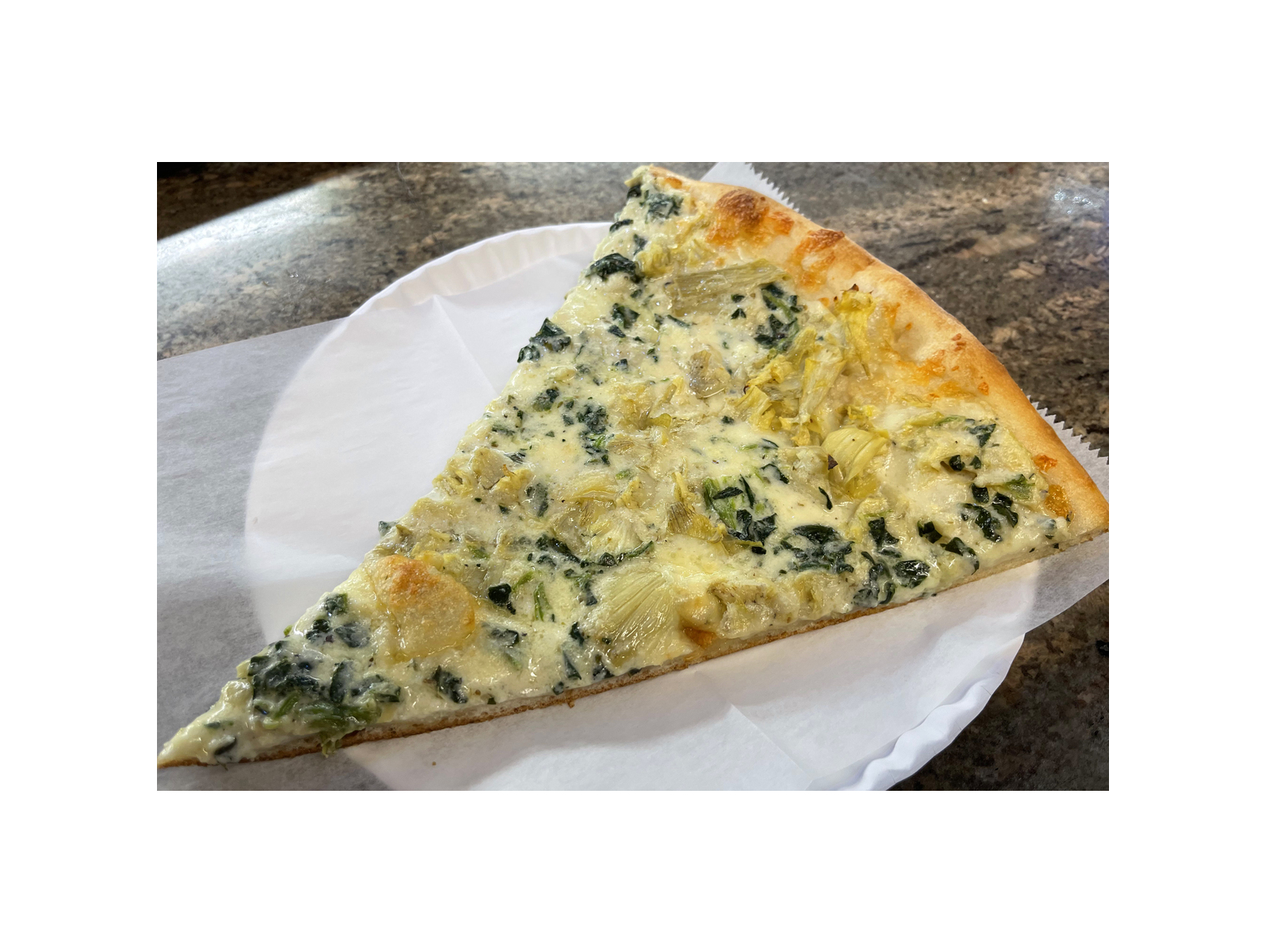 Order Artichoke and Spinach Slice food online from Previti Pizza store, New York on bringmethat.com