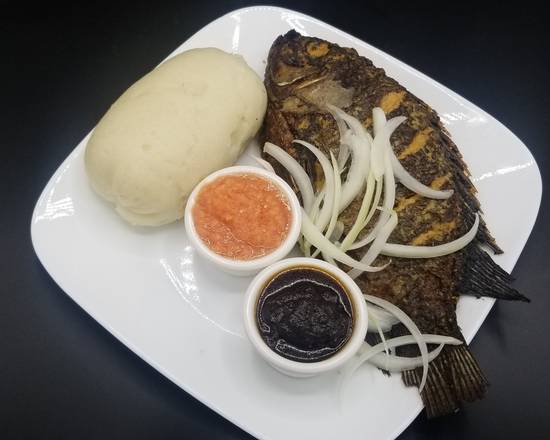 Order Banku and Tilapia food online from Trices Cafe and Lounge store, Leon Valley on bringmethat.com