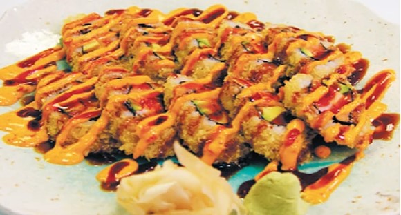 Order 104. Chef Special Roll food online from Maguro Sushi House store, Rochelle Park on bringmethat.com