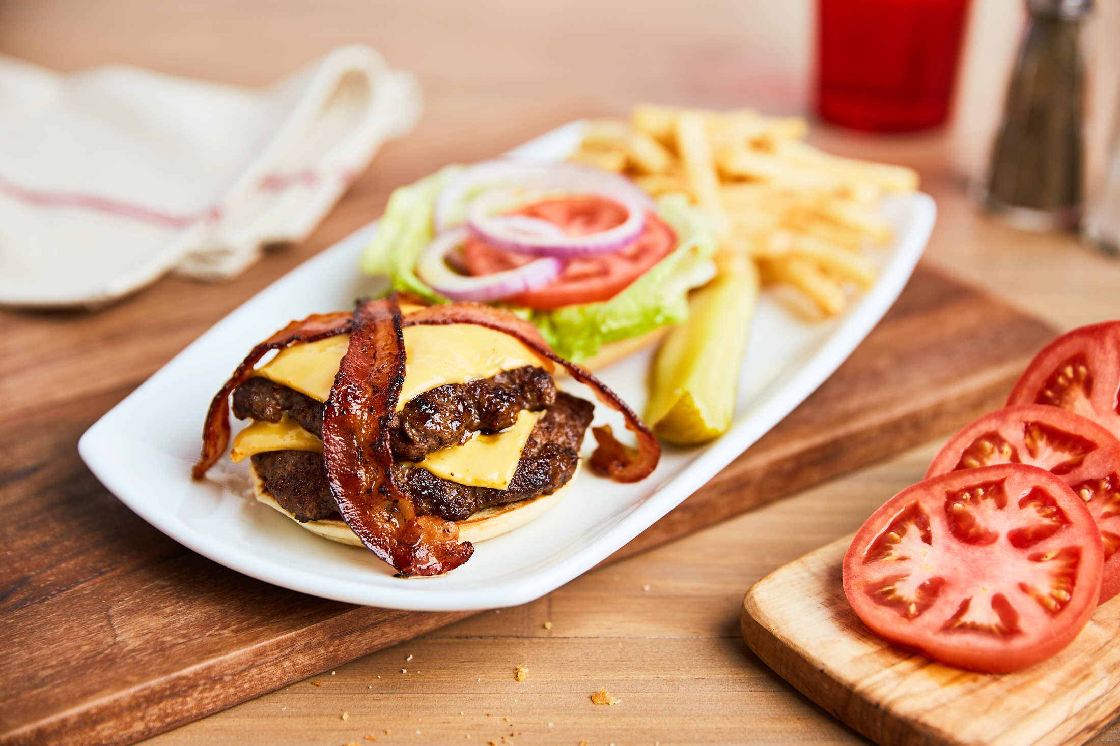 Order All-American Burger food online from Johnnys New York Style Pizza store, Peachtree City on bringmethat.com