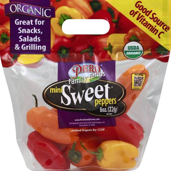 Order Pero Family Farms · Organic Mini Sweet Peppers (8 oz) food online from Shaw's store, Windham on bringmethat.com