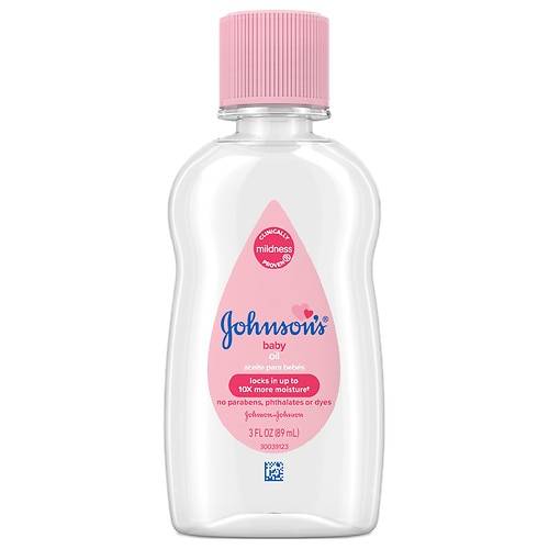 Order Johnson's Baby Oil, Pure Mineral Oil - 3.0 fl oz food online from Walgreens store, Conroe on bringmethat.com