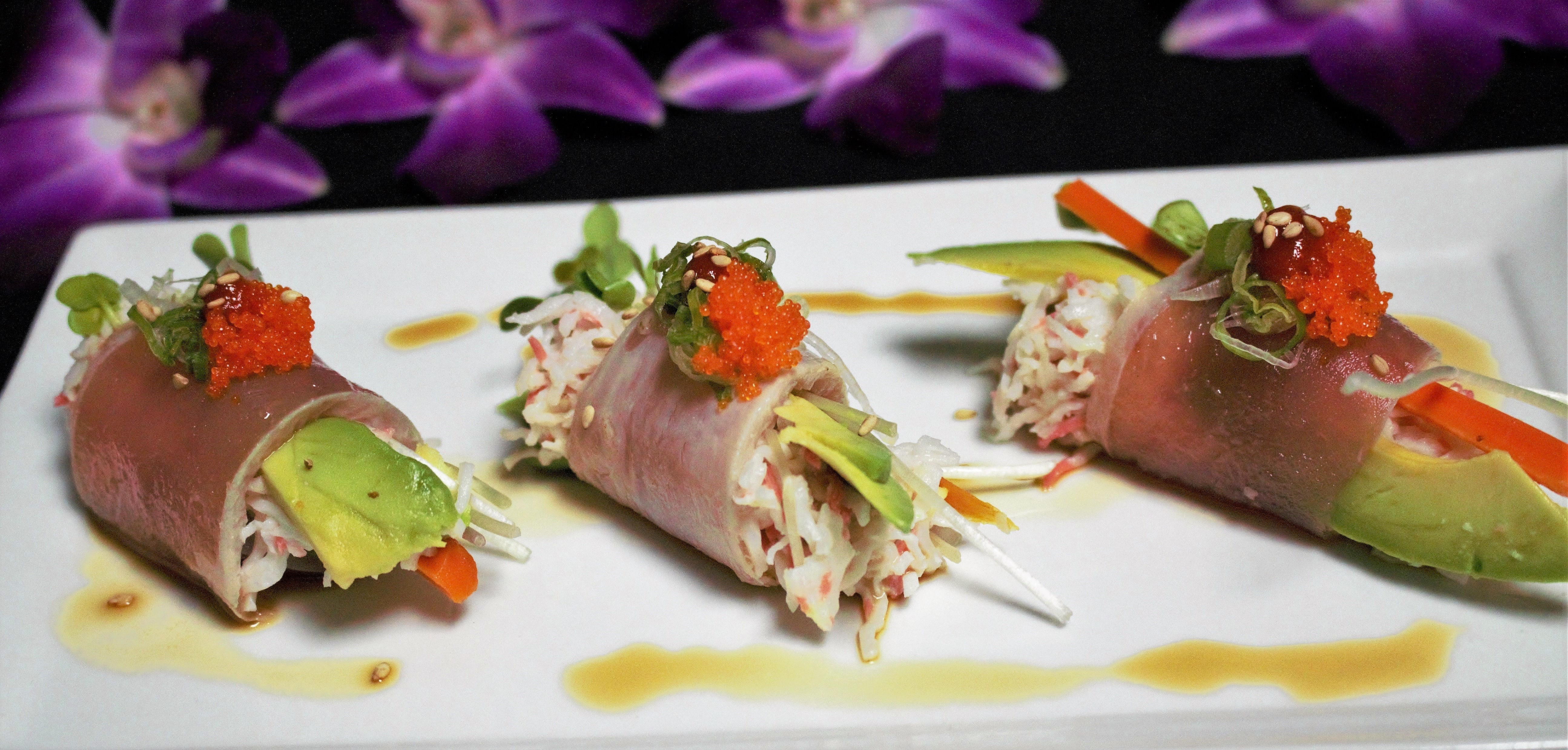 Order Trio Albacore food online from Cafe De Thai & Sushi store, Oceanside on bringmethat.com