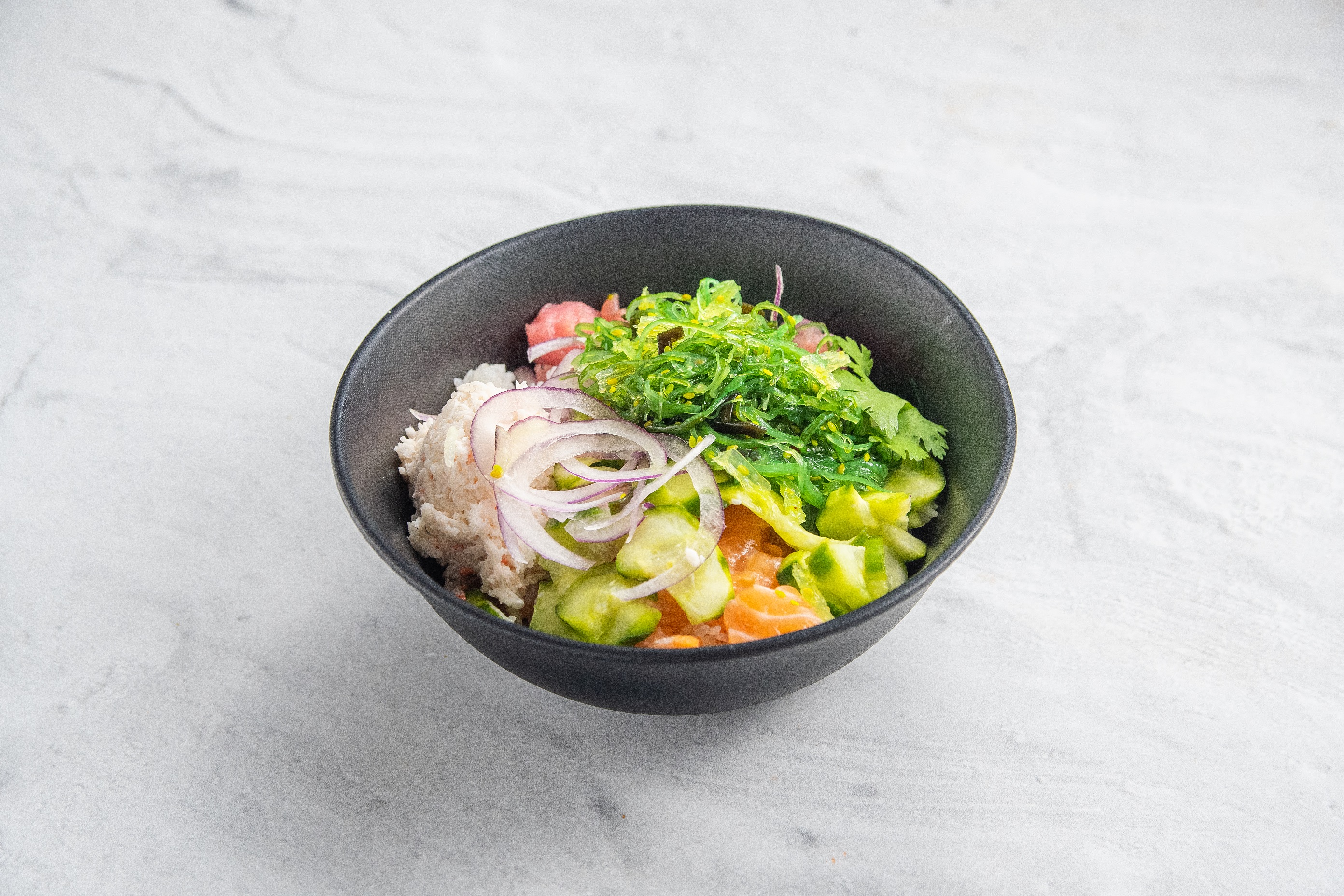 Order Small Bowl with 2 Proteins food online from Poke Tiki store, Costa Mesa on bringmethat.com