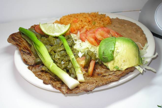 Order Carne Asada Plate food online from Taqueria Mexico store, Killeen on bringmethat.com