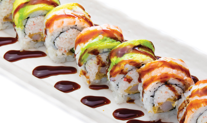 Order Shrimp Killer roll - Cooked food online from Oki Japanese Grill store, Plano on bringmethat.com