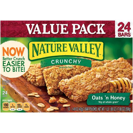 Order Nature Valley Oats 'n Honey Crunchy Granola Bars Sports Pack food online from Cvs store, MONTEZUMA on bringmethat.com