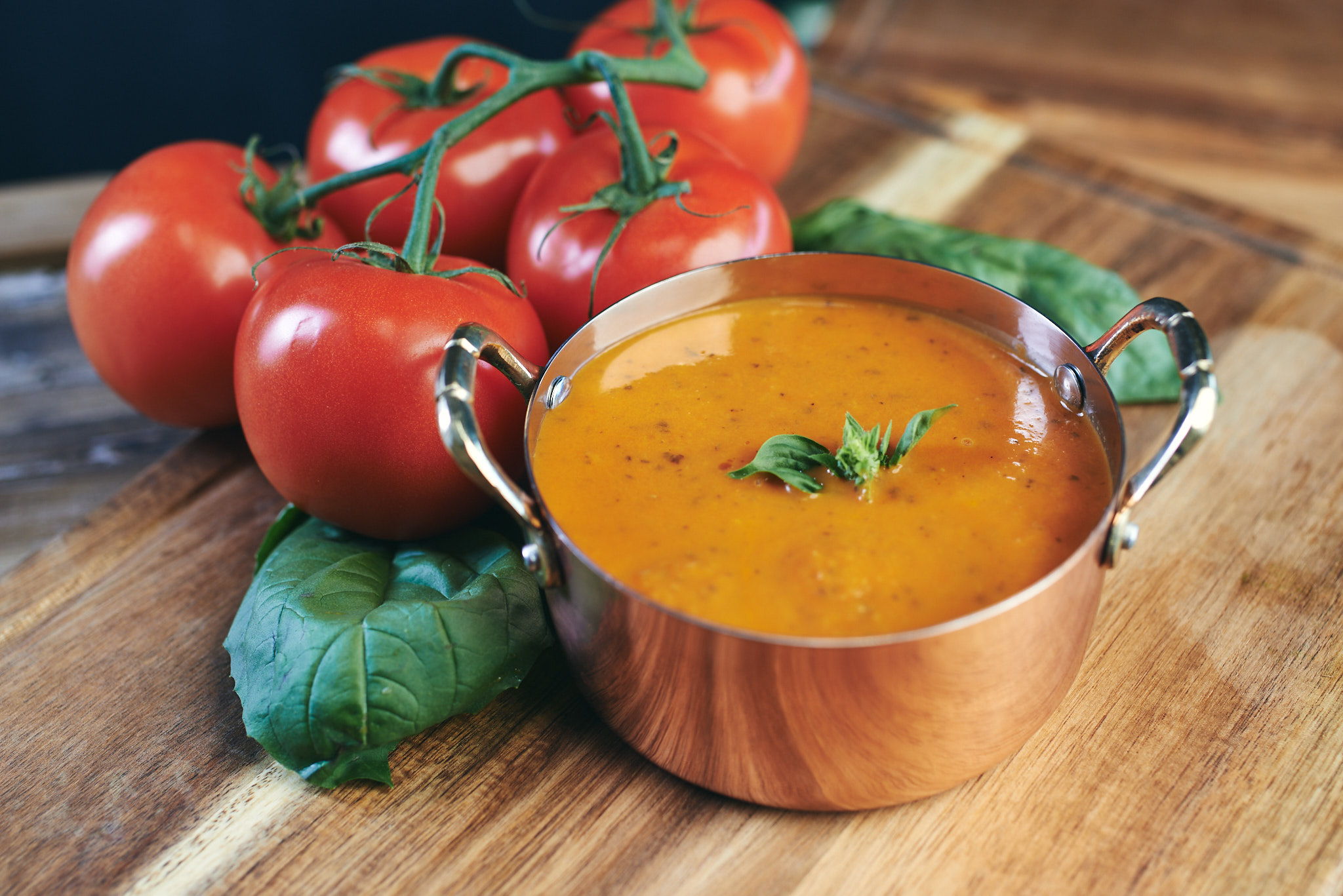 Order The Tomato Basil Soup food online from Bronze Cafe store, Las Vegas on bringmethat.com
