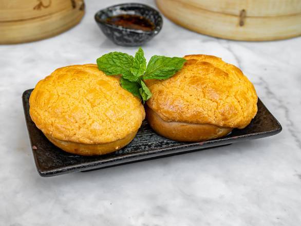 Order Pineapple Bao with Sweet Butter & Egg Cream food online from The Iron-Teapot store, Los Angeles on bringmethat.com