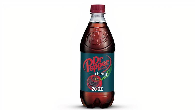 Order Dr Pepper Cherry Soda - 20 oz bottle food online from Mac On 4th store, Alton on bringmethat.com