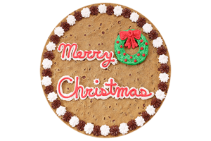 Order Merry Christmas Wreath Cookie Cake food online from American Deli on Broad St. store, Athens on bringmethat.com