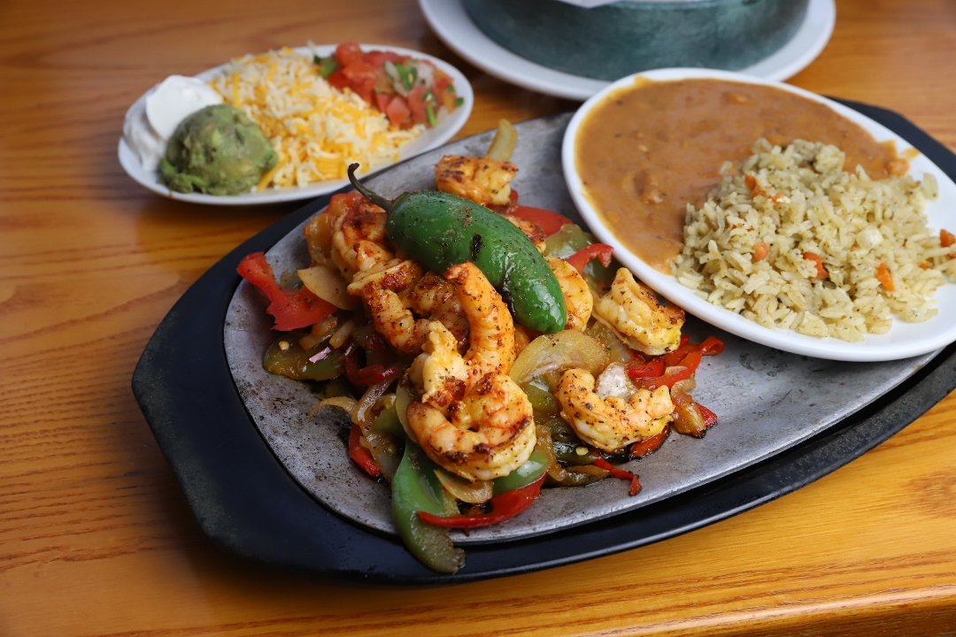 Order Fajita Shrimp for 1 food online from Roja Mexican Grill store, Omaha on bringmethat.com