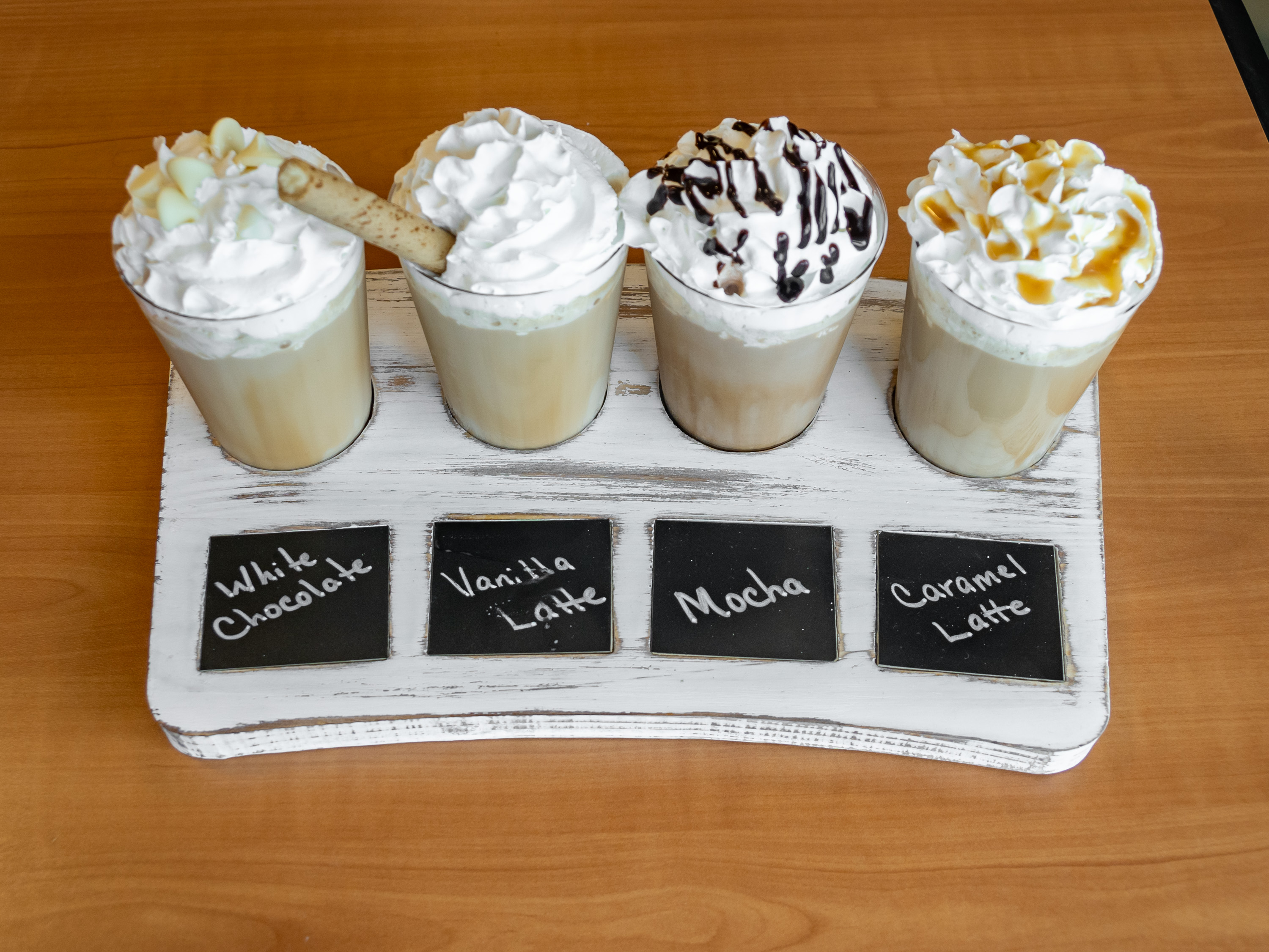 Order 89. Specialty Frappe Flight food online from Blaze Coffeehouse store, Fort Stewart on bringmethat.com