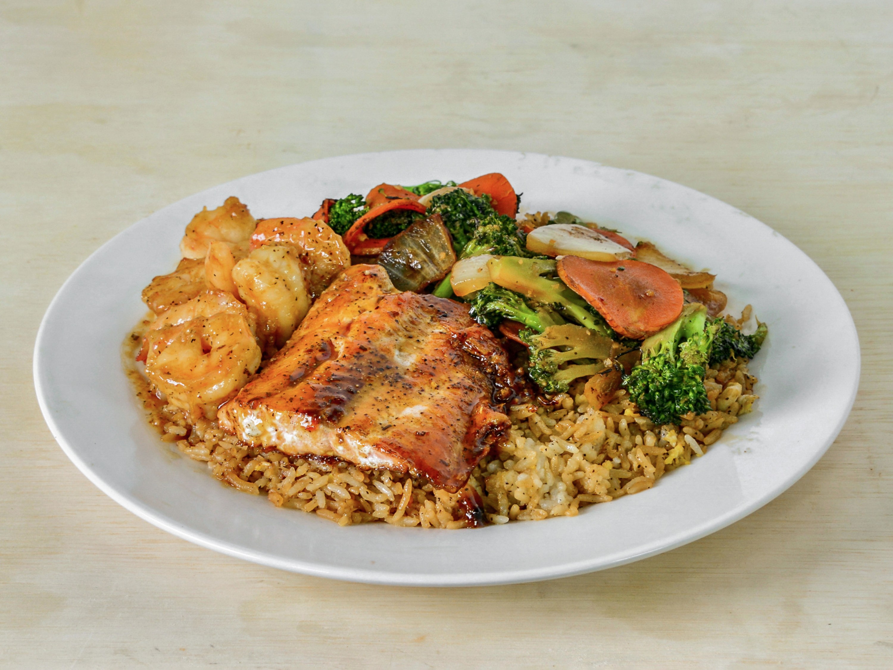 Order Double Seafood Entree food online from Hibachi Xpress store, Akron on bringmethat.com