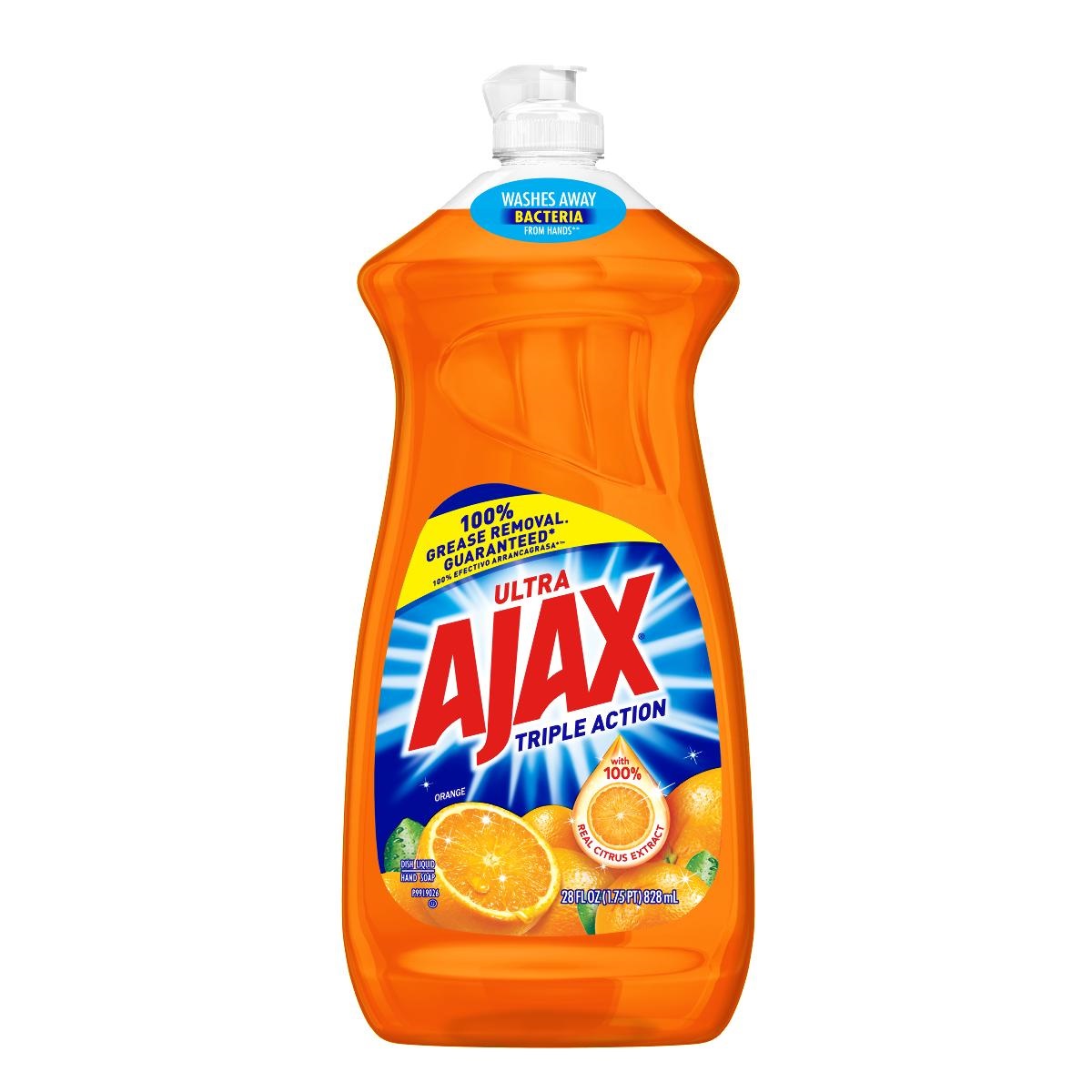 Order Ajax Ultra Triple Action Liquid Dish Soap, Orange - 12.6 fl oz food online from Rite Aid store, Cathedral City on bringmethat.com