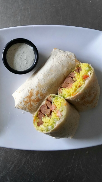 Order Chicken Kabob Burrito food online from Couscous Cafe store, Oklahoma City on bringmethat.com
