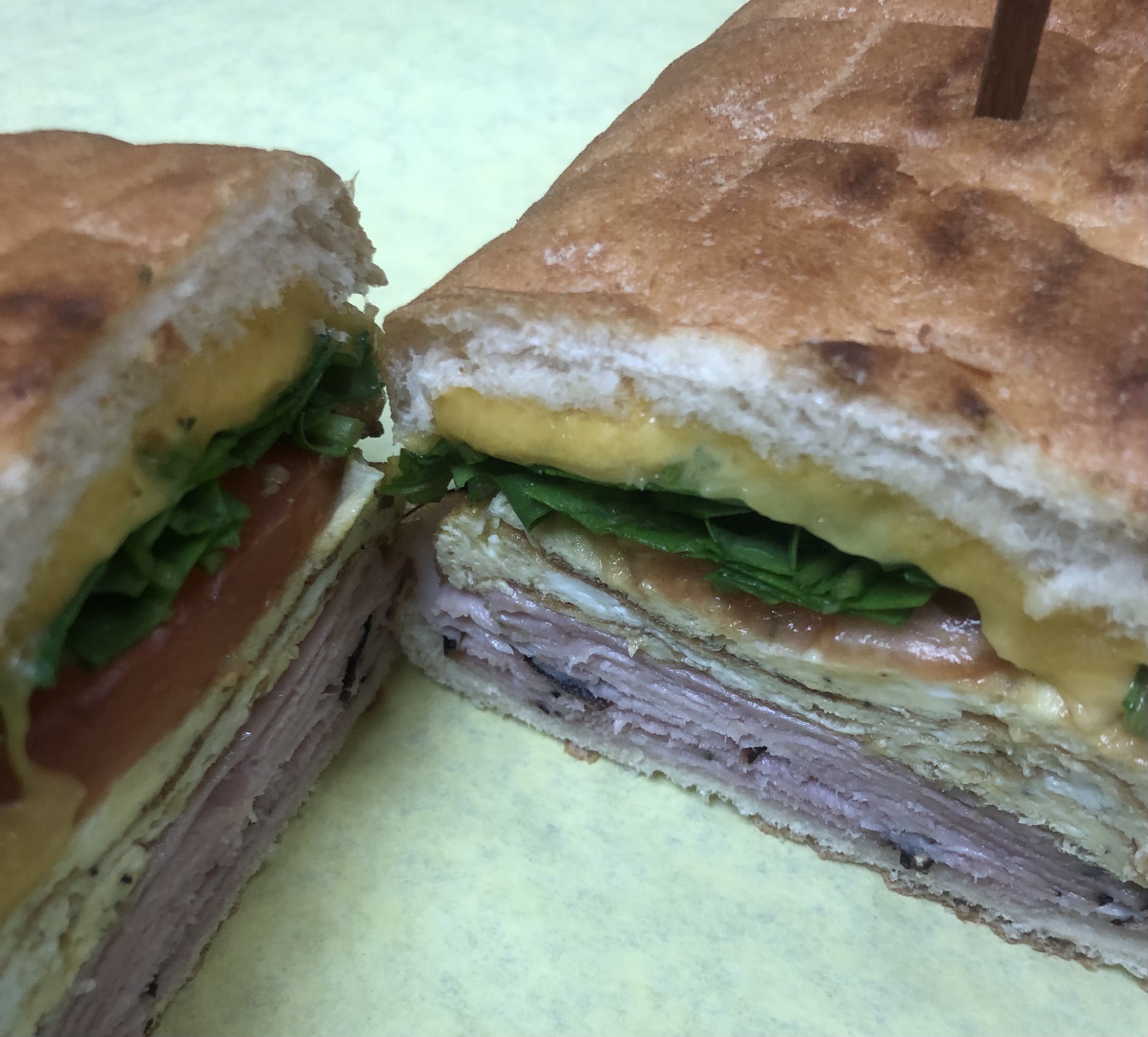 Order Egg & Ham Panini food online from Uncle Af's store, Agoura Hills on bringmethat.com