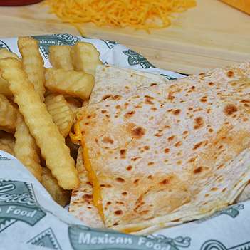 Order Jr. Cheese Quesadilla food online from Federicos Mexican Food store, Glendale on bringmethat.com