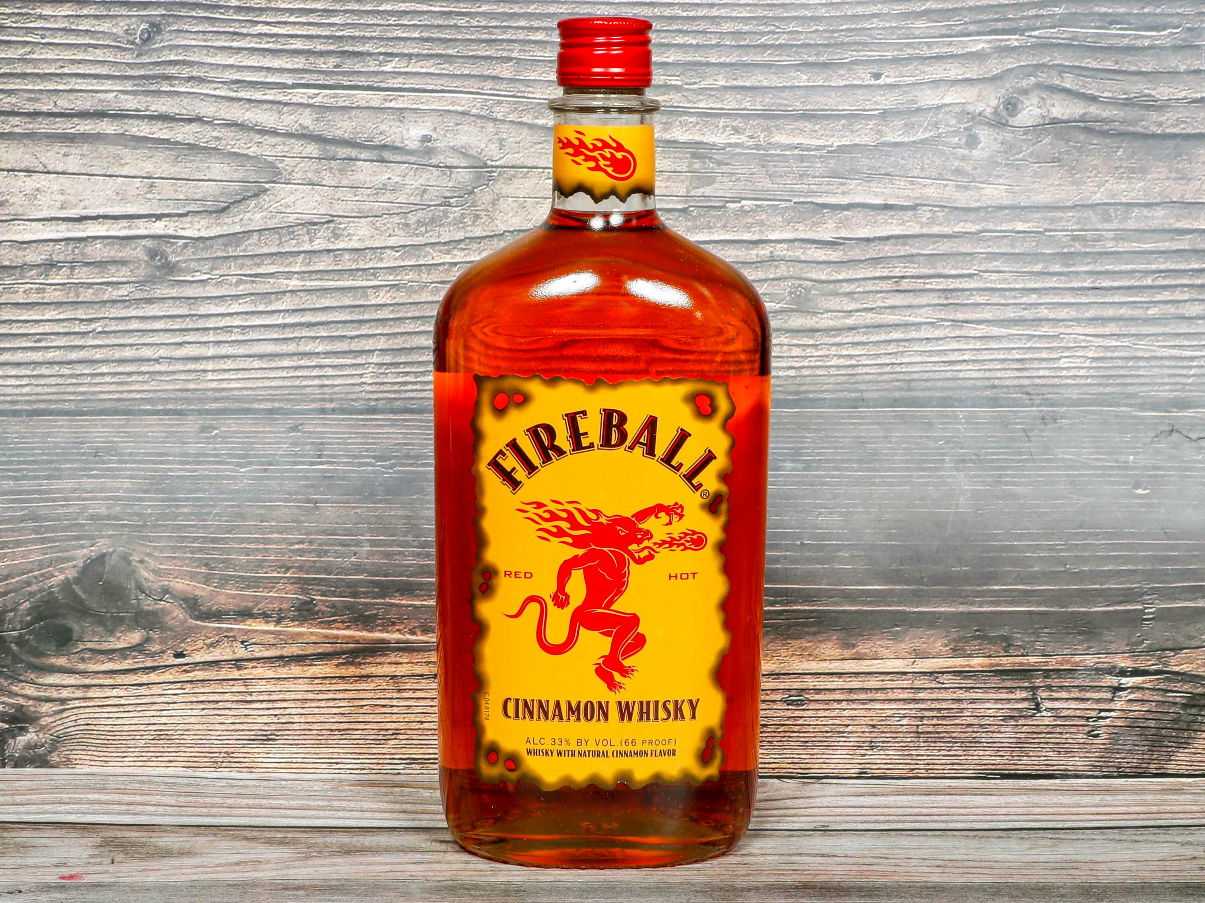 Order 750 ml. Fireball, Whiskey  food online from Brothers Royal Crown Minimart store, Atwater on bringmethat.com