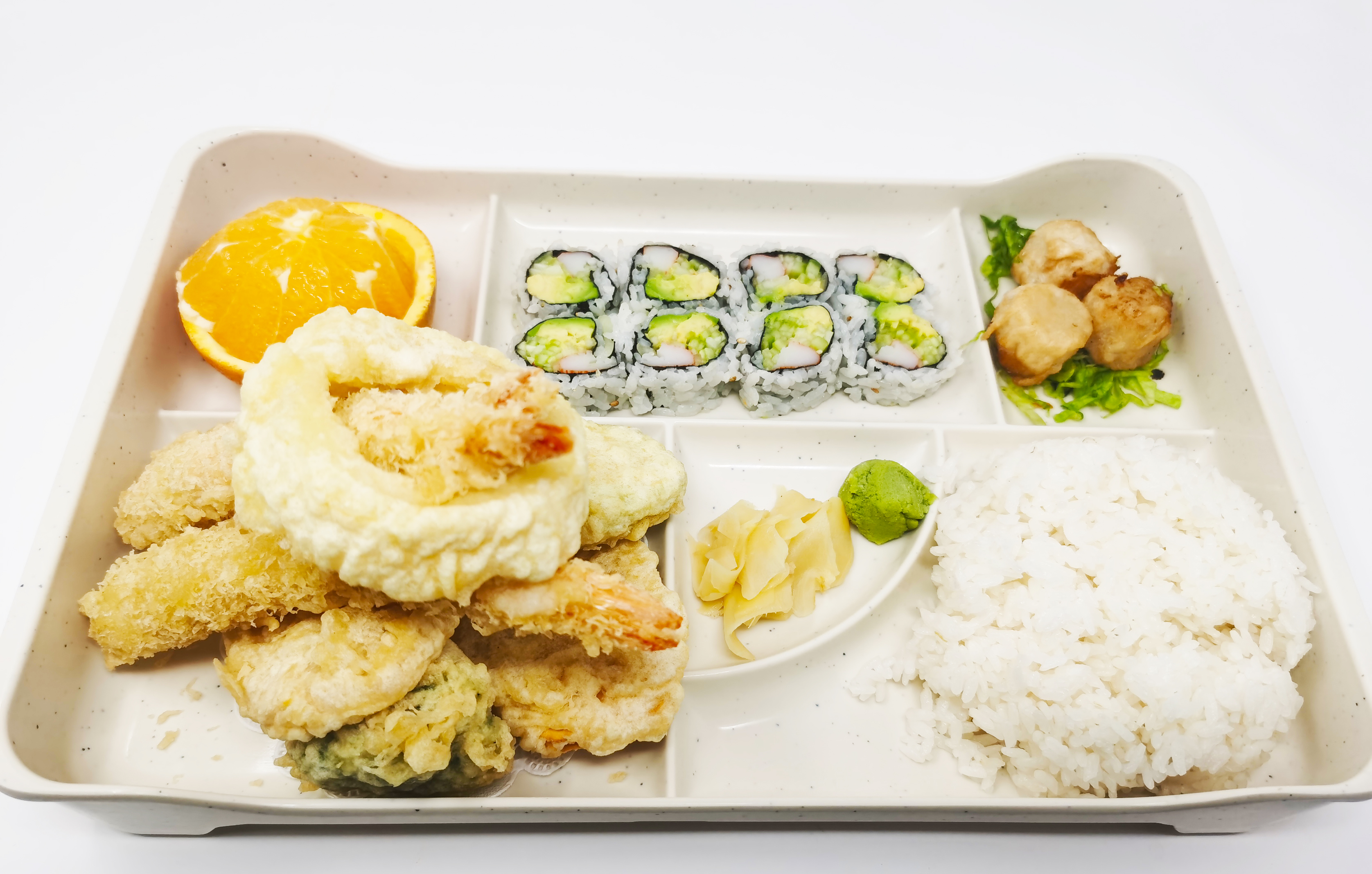 Order Shrimp Tempura Dinner Bento Box food online from Izumi Japanese Restaurant store, Youngstown on bringmethat.com