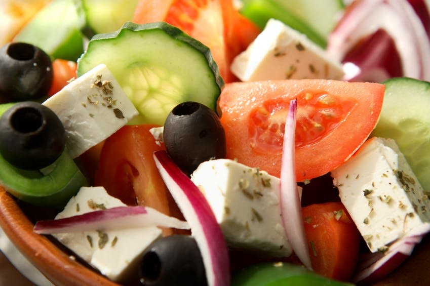 Order Greek Chicken Salad - Small food online from Mario Cafe & Pizzeria store, East Greenville on bringmethat.com