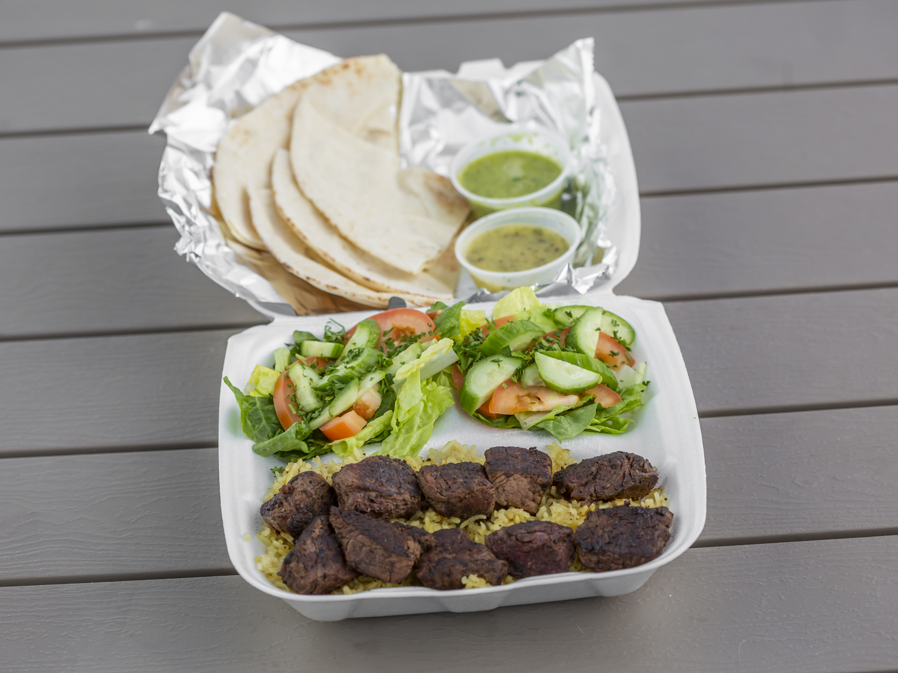Order Beef Kabob Plate food online from G'bobs store, Austin on bringmethat.com