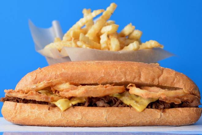 Order Crispy Onion Cheesesteak Combo food online from Fatties Philly Cheesesteaks store, Beech Grove on bringmethat.com