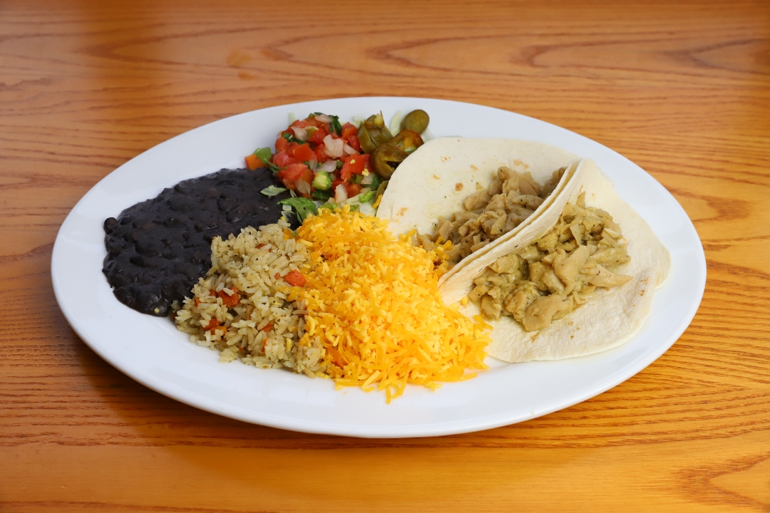 Order Tacos Tex-Mex [Vegetarian] food online from Roja Mexican Grill store, Omaha on bringmethat.com