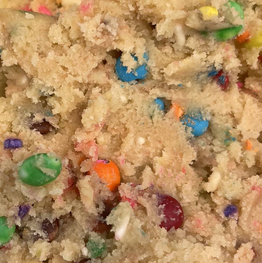 Order M&M Birthday Cake Cookie Dough (3oz) food online from Golden Spoon store, Newport Beach on bringmethat.com