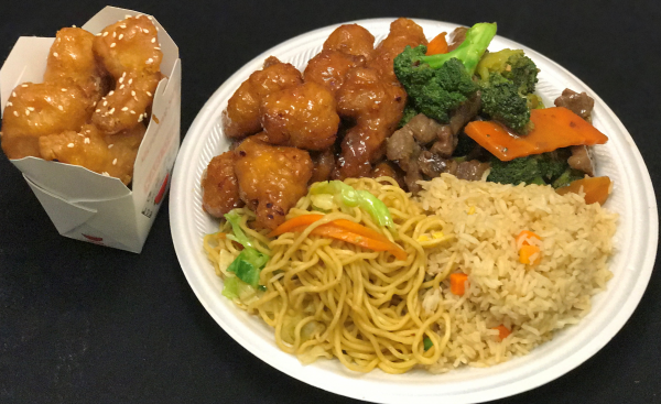 Order Three Items Combo Plate food online from Red Dragon Express store, Laveen on bringmethat.com