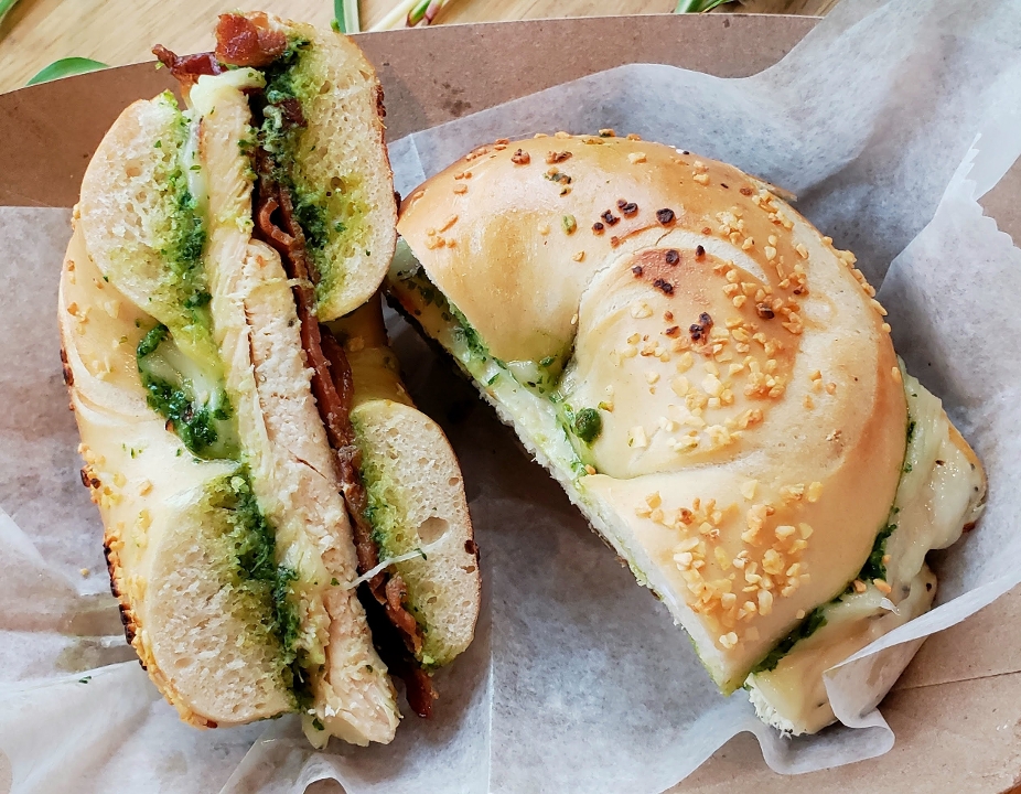Order Chicken Pesto food online from The Bagel Place store, Philadelphia on bringmethat.com