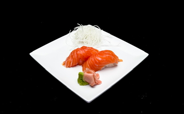 Order Salmon Nigiri food online from Star Sushi store, Jeffersonville on bringmethat.com