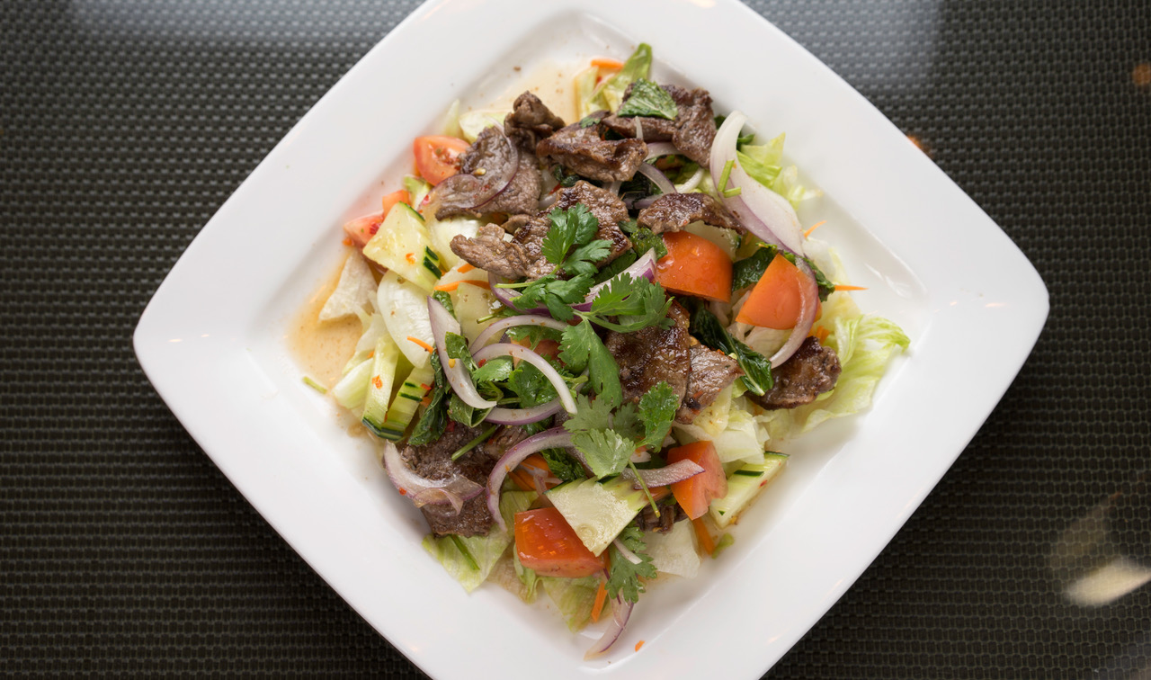 Order 21. Beef Salad food online from Baan Thai store, Panorama City on bringmethat.com