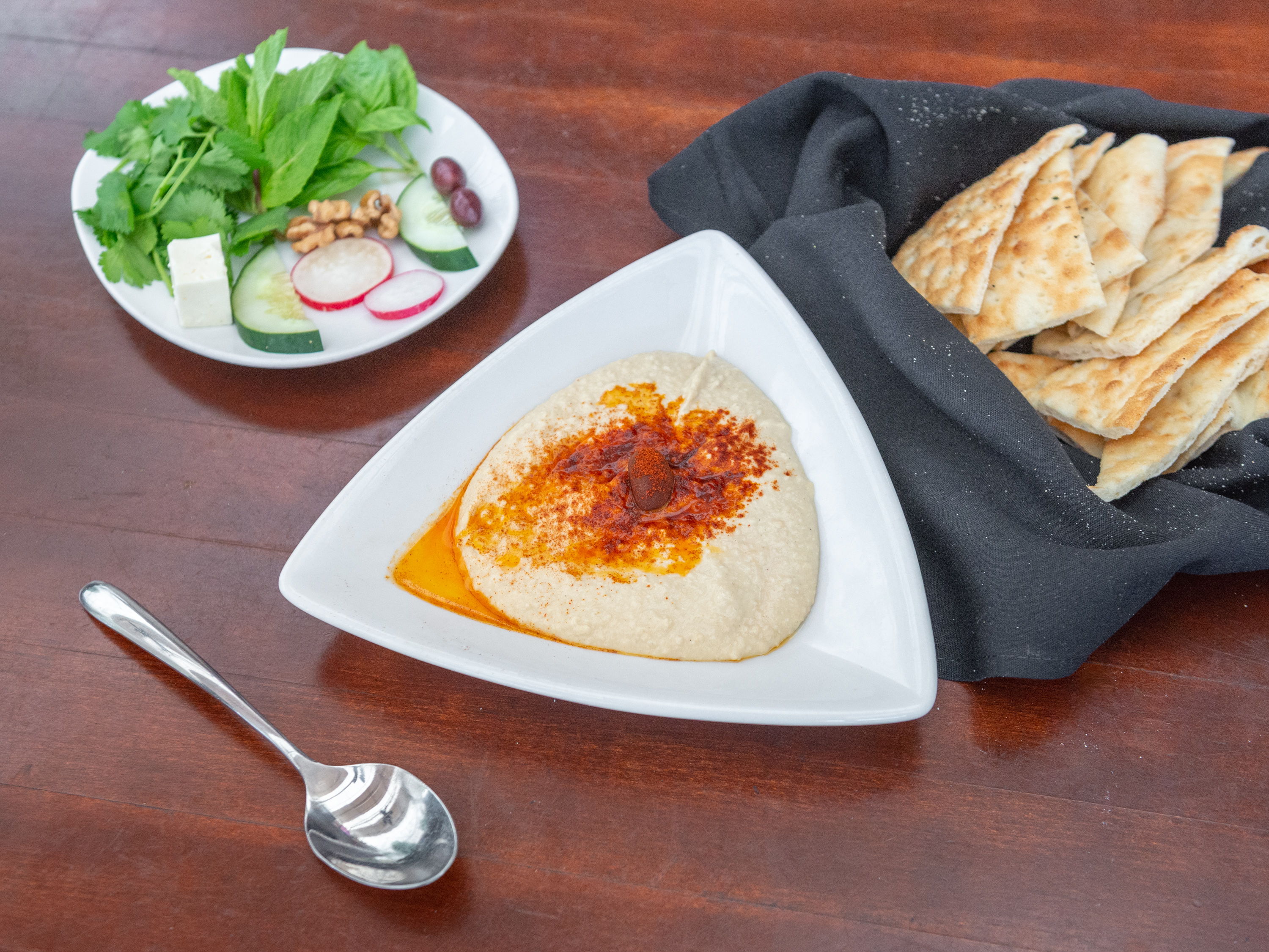 Order Hummus Dinner food online from Sufis: A Taste Of Persia store, Atlanta on bringmethat.com