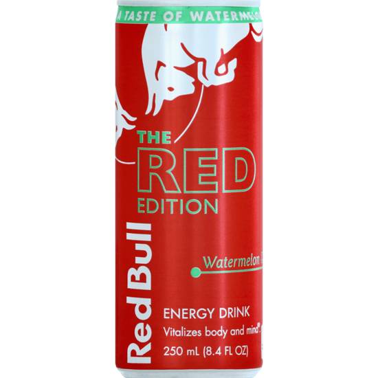 Order Red Bull Watermelon 8oz food online from Caseys Carry Out Pizza store, Pekin on bringmethat.com