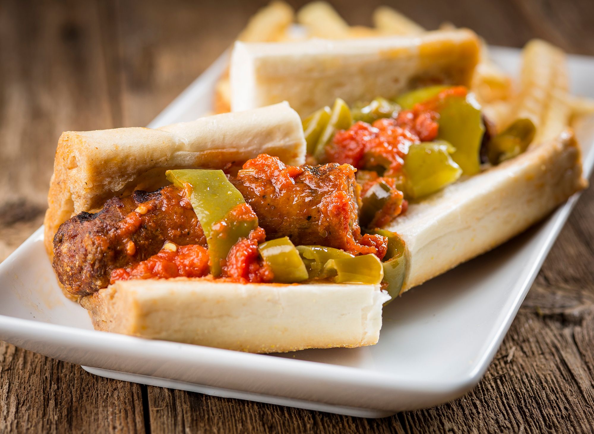 Order Italian Sausage Sandwich food online from Rosati's Authentic Chicago Pizza store, Bloomington on bringmethat.com