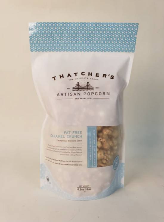 Order Fat Free Caramel Crunch Pouch - 7 Oz food online from Thatcher's Special Popcorn store, San Francisco on bringmethat.com