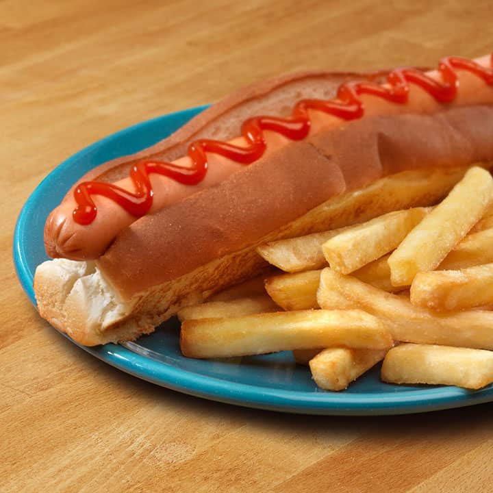 Order Hot Dog with French Fries food online from Happy Mini Mart Incorporated store, North Versailles on bringmethat.com